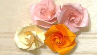 上級 立体折り紙 薔薇 バラ の折り方 説明付き How To Make Origami Rose Instructions ミンミンおばさんの 折り紙教室